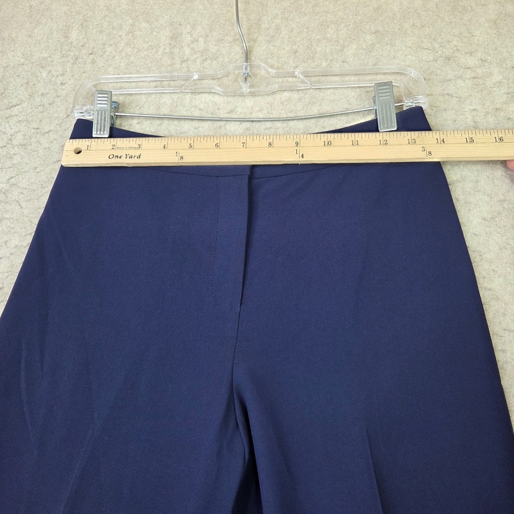 St. John Pants Womens 6 Blue Business Stretch Lightweight Wide Leg Made in USA - Picture 6 of 10